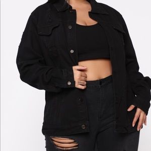 Heavy Black Denim Jacket